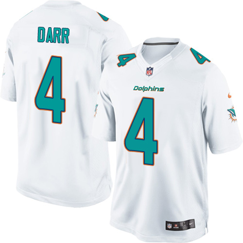 Youth Elite Matt Darr Nike Jersey White Road - #4 NFL Miami Dolphins